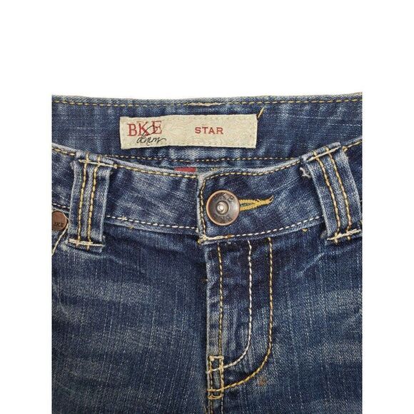 BKE Women's Denim STAR Cropped Low Rise Stretch Curvy Cuffed Capri Pants 28" - Picture 4 of 8